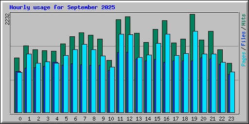 Hourly usage for September 2025