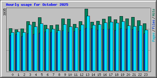 Hourly usage for October 2025