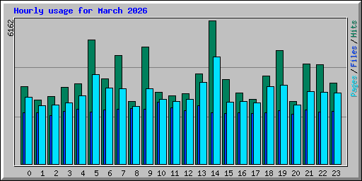 Hourly usage for March 2026