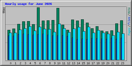 Hourly usage for June 2026